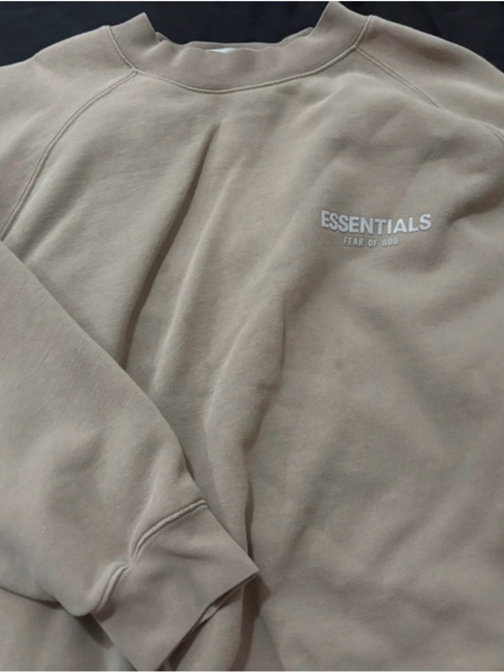Essentials Men’s Crewneck Sweatshirt in Tan